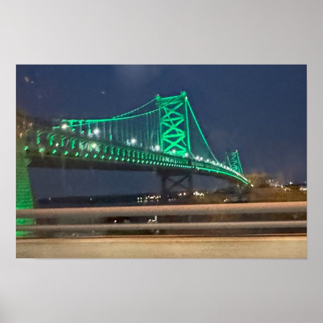 Poster Pôster da Ponte Ben Franklin Filadélfia (Frente)