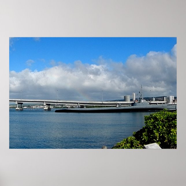 Póster Pôster da Ponte da Ilha, Pearl Harbor, Havaí (Frente)