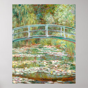 Poster Pôster da Ponte de Monet sobre uma Lagoa de Nenúfa