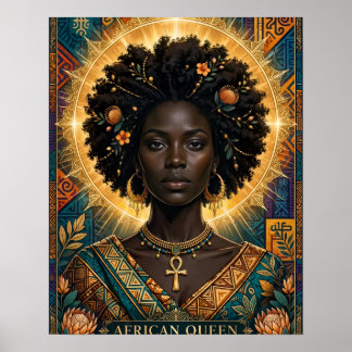 Poster Pôster da Rainha Africana com Aura