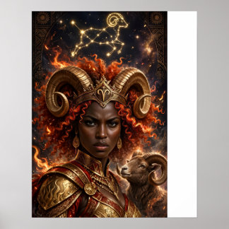 Poster Pôster da Rainha Africana de Áries