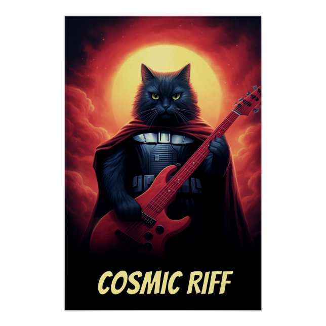 Póster Poster da sala de Bandas personalizada | Gato Sic- (Frente)