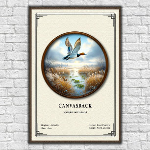 Poster Pôster da Série de Zoologia Canvasback