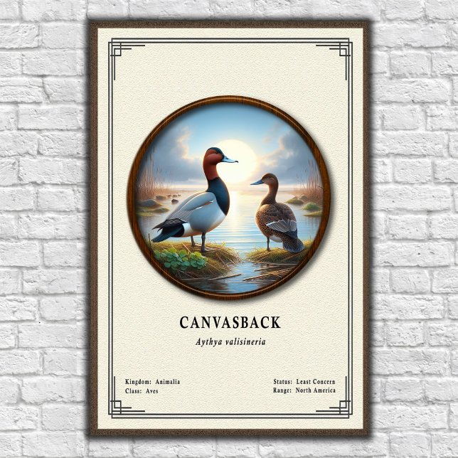 Poster Pôster da Série de Zoologia Canvasback (Criador carregado)