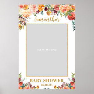 Poster Pôster de adereços fotográficos Boho Autumn blush
