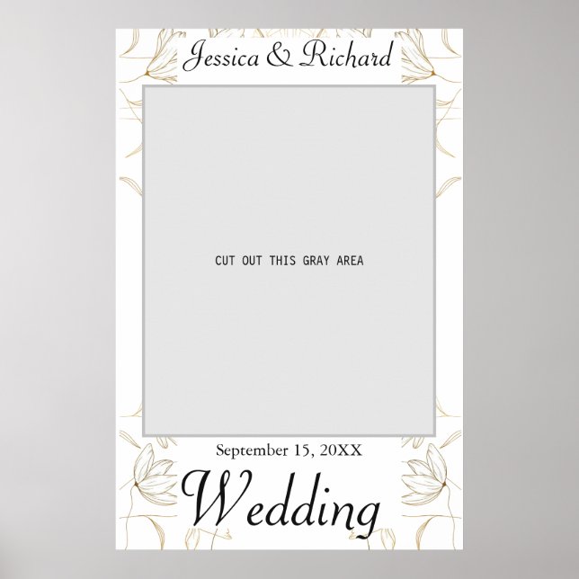 Poster Pôster de Adereços para Fotos de Casamento Flor de (Frente)