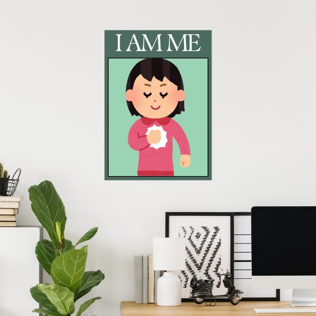 Poster Pôster de Afirmação de Amor Próprio (Escritório em casa)