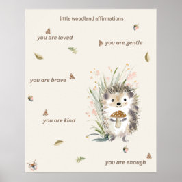 Poster Pôster de Afirmações da Pequena Floresta