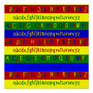 Póster Poster de Alphabet Primário - 20 x 20 Wall