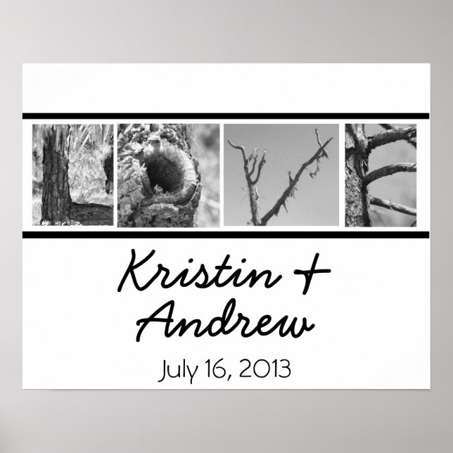 Poster Pôster de Amor Personalizado Presente de Casamento (Frente)