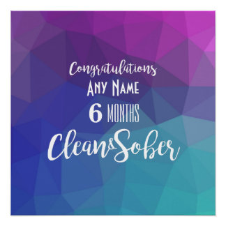 Póster Poster de aniversário de aniversário de Sobriedade