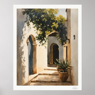 Poster Pôster de Arco de Pátio Ensolarado