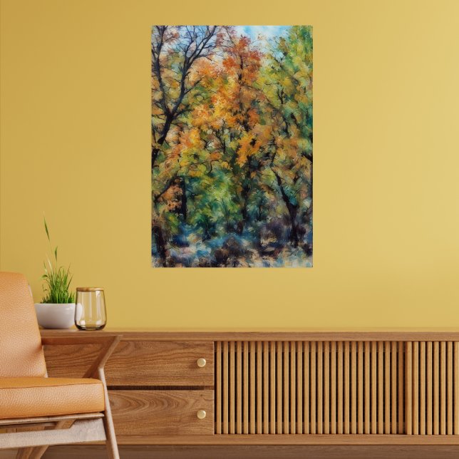 Poster Pôster de Arte Abstrata da Árvore de Carvalho das  (Sala de Estar 2)