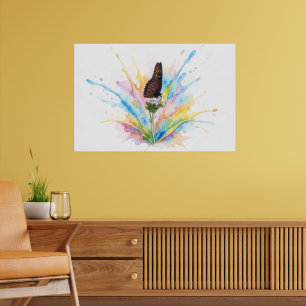 Poster Pôster de Arte com Borboleta Rainha