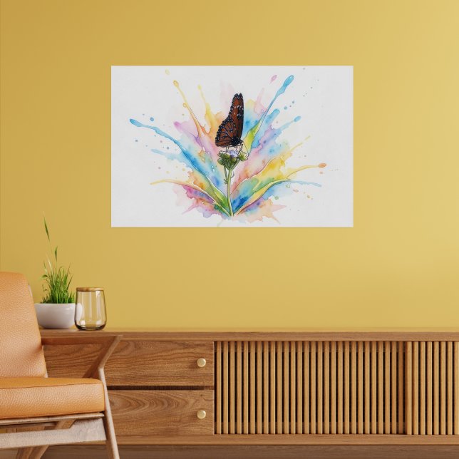 Poster Pôster de Arte com Borboleta Rainha (Sala de Estar 2)