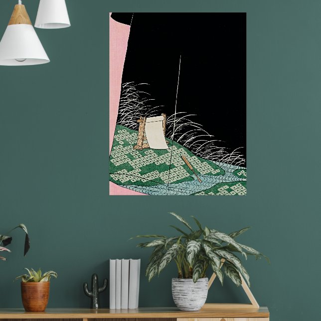 Poster Pôster de Arte com Padrão Geométrico Japonês Vinta (Sala de Estar 1)