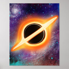 Poster Pôster de Arte da Galáxia do Buraco Negro Cósmico