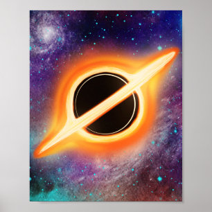 Poster Pôster de Arte da Galáxia do Buraco Negro Cósmico