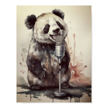Pôster de Arte de Canto da Panda Music Factory