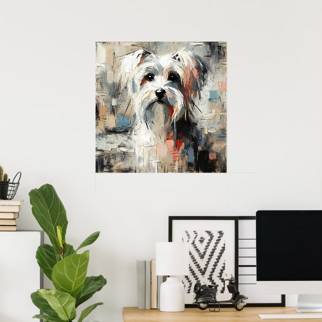 Poster Pôster de Arte de Cão Havanese (Escritório em casa)