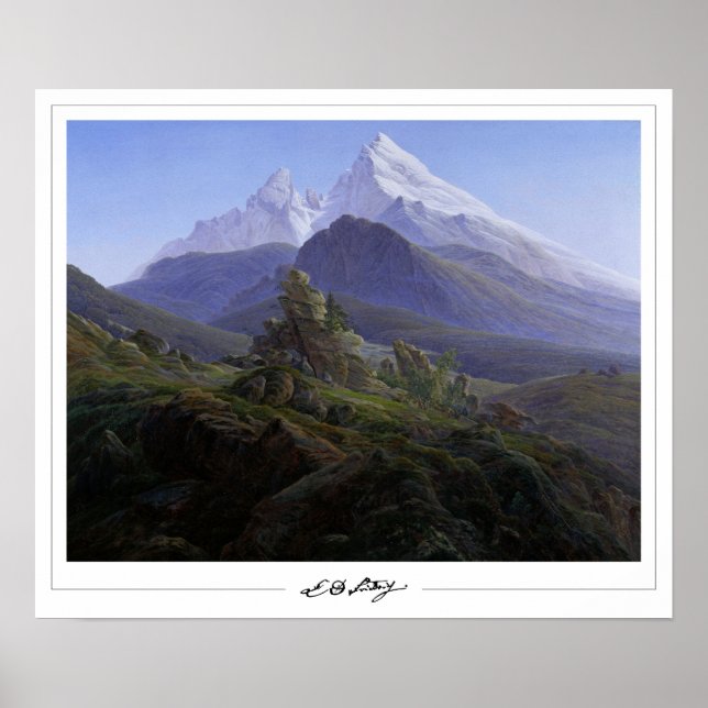 Poster Pôster de arte de Caspar David Friedrich Zedign #1 (Frente)