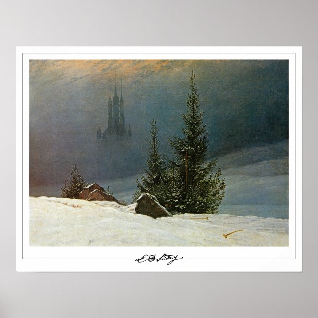 Poster Pôster de arte de Caspar David Friedrich Zedign #2 (Frente)