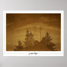Poster Pôster de arte de Caspar David Friedrich Zedign #3