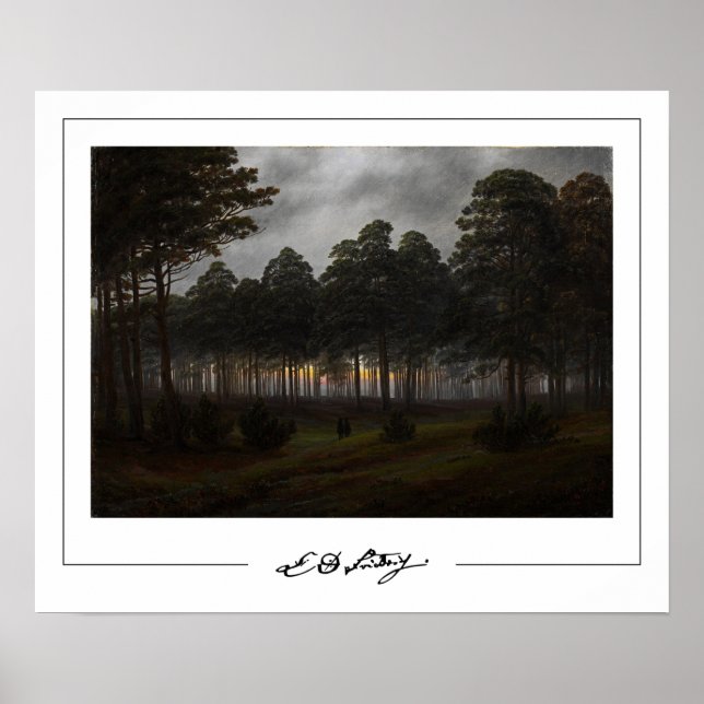 Poster Pôster de arte de Caspar David Friedrich Zedign #7 (Frente)