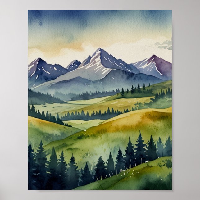 Poster Pôster de ARTE DE MONTAÑA AQUARELA (Frente)
