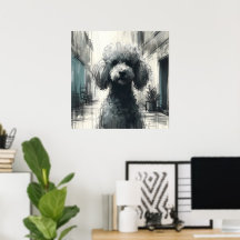 Pôster de Arte de Poodle