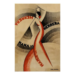 Póster Poster de arte de um bailarino flamenco