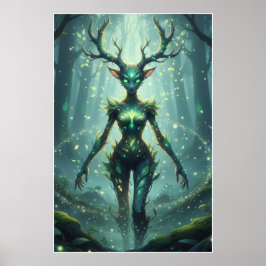 Poster Pôster de Arte Fantasia do Espírito Guardião da Fl