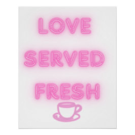 Póster Poster de Arte Inspirado em Luzes Neon Rosa