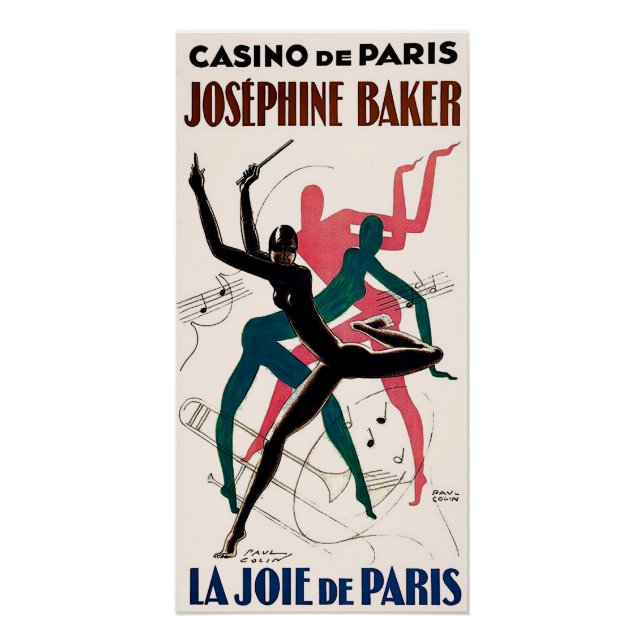 Póster Poster de arte para Josephine Baker. (Frente)