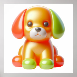 Poster Pôster de Arte para Parede de Cachorrinho Fofo Cac