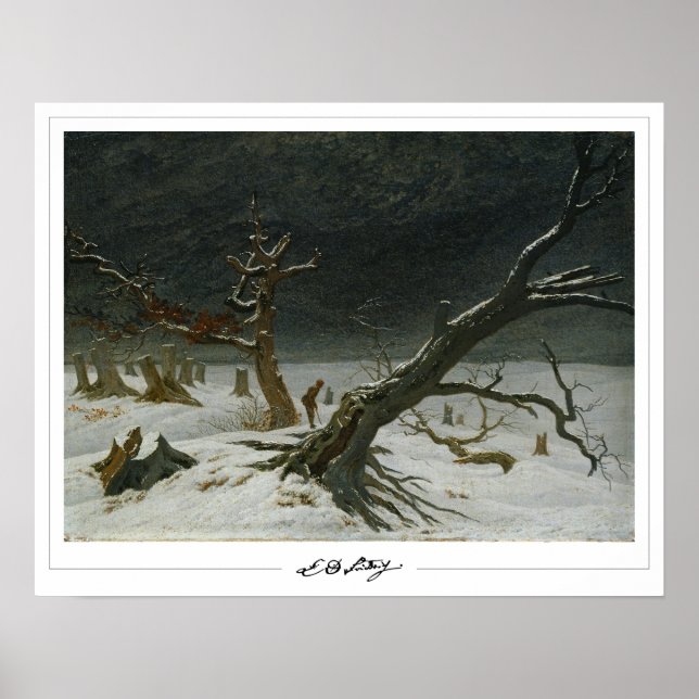 Poster Pôster de arte Zedign de Caspar David Friedrich #1 (Frente)