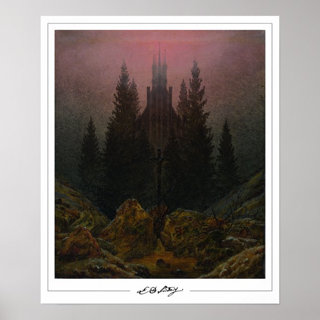 Poster Pôster de arte Zedign de Caspar David Friedrich #3 (Frente)