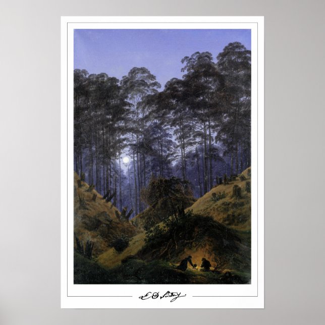 Poster Pôster de arte Zedign de Caspar David Friedrich #4 (Frente)