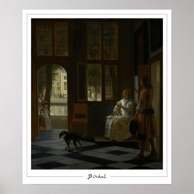 Poster Pôster de Arte Zedign de Pieter de Hooch #1 (Frente)