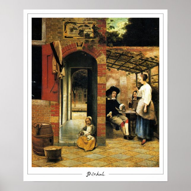 Poster Pôster de Arte Zedign de Pieter de Hooch #105 (Frente)