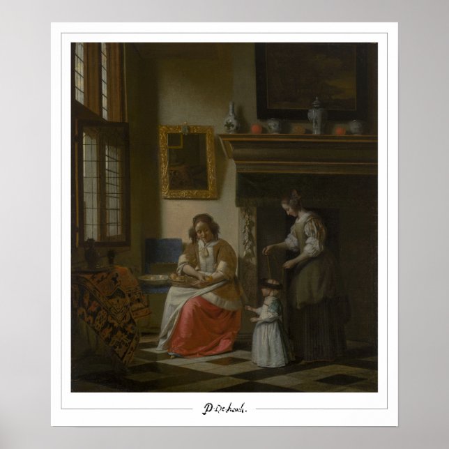 Poster Pôster de Arte Zedign de Pieter de Hooch #97 (Frente)