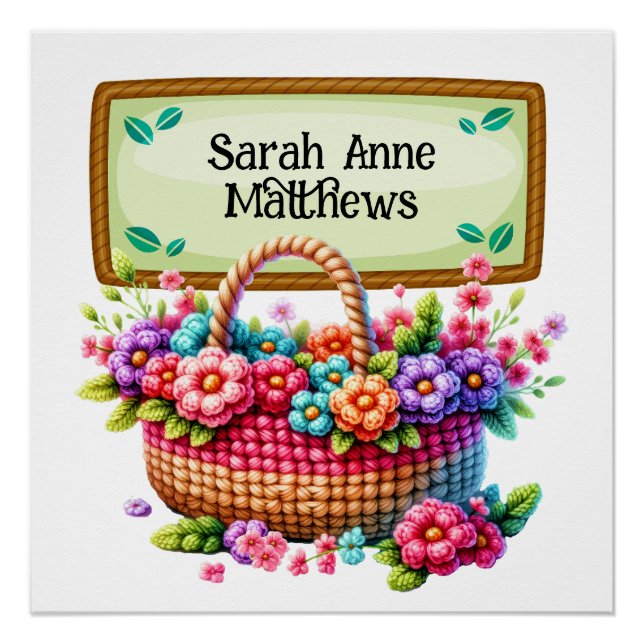 Póster Poster de Artesanato de tricô de (Frente)