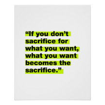 Poster de aspas inspiracionais motivacionais Sacri