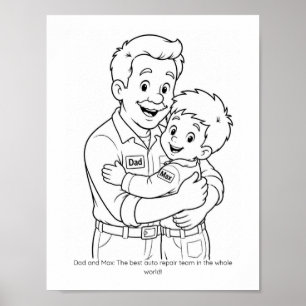 Poster Pôster de Atividade de Colorir da Equipe de Mecâni