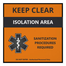 Póster Poster de Aviso do Coronavírus Personalizável (Cov