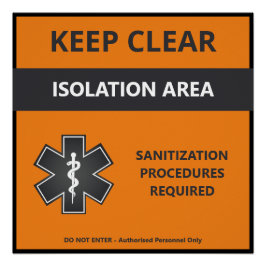 Póster Poster de Aviso do Coronavírus Personalizável (Cov