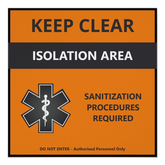 Póster Poster de Aviso do Coronavírus Personalizável (Cov (Frente)