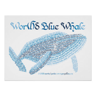 Póster Poster de Baleia Azul do Mundo