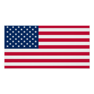 Póster Poster de bandeira americana - Patriótico