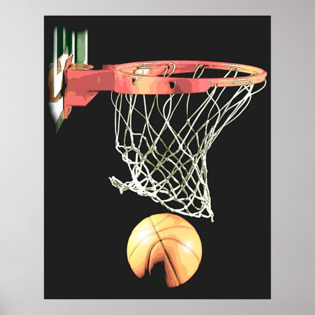 Póster Pôster de Basquete de Qualidade Original Única (Frente)